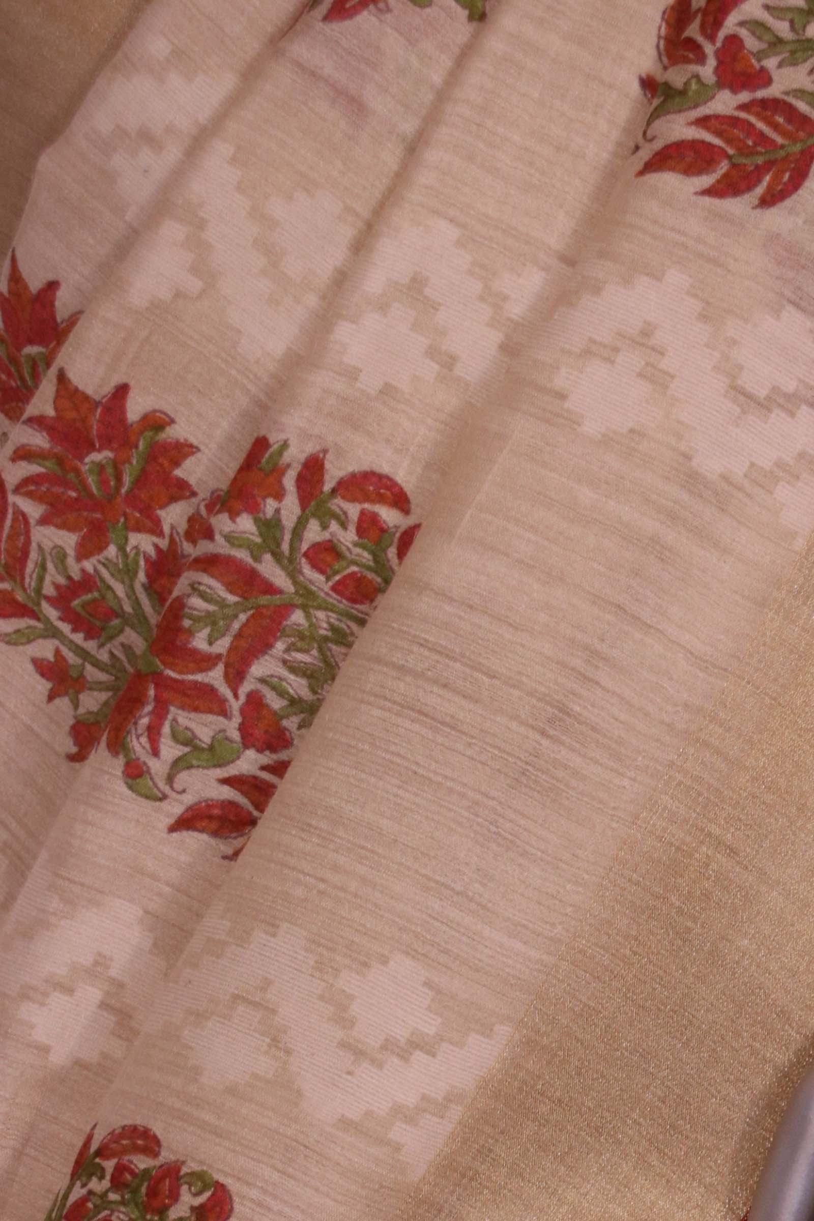 Handloom Pure Tussar Silk Saree AL203731